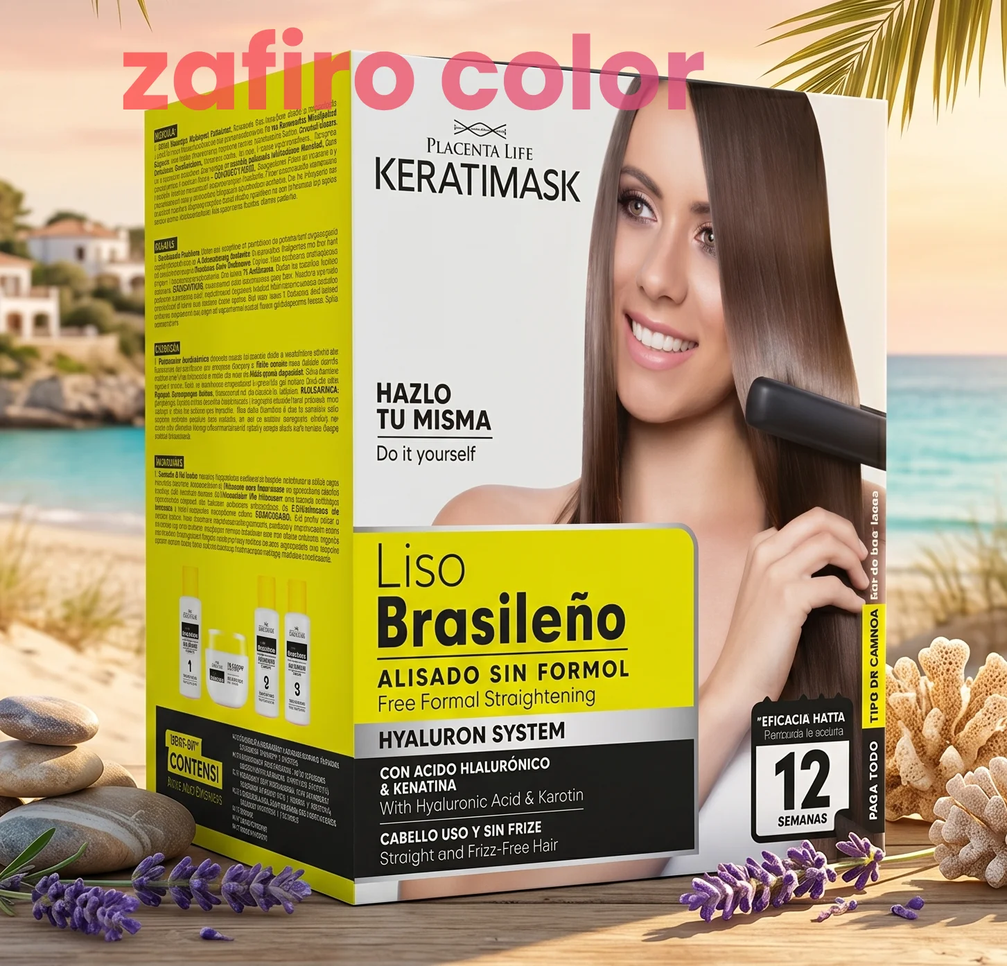 Kit de alisado Keratimask Placenta Life - Productos de peluquería en VMT