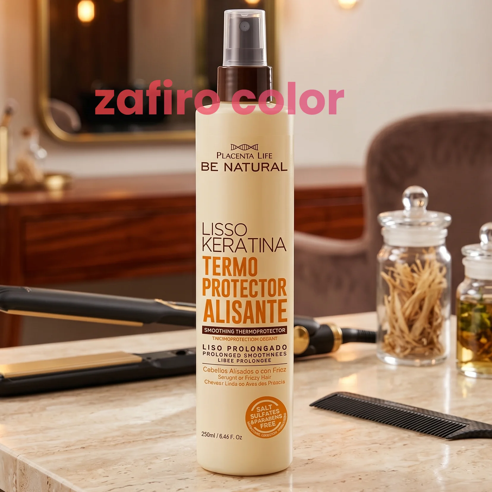 Termoprotector Be Natural Lisso Keratina - Tienda de belleza en Mercado Ateca