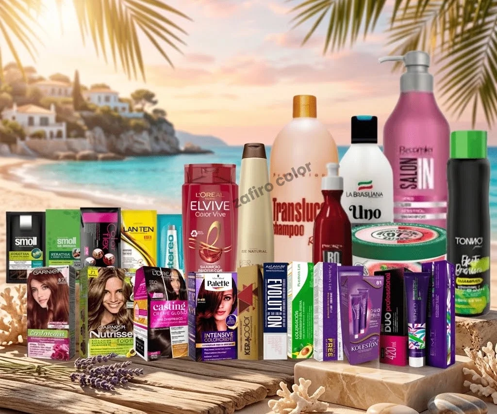 Tienda de belleza Zafiro Color en VMT con productos para el cabello y cosméticos